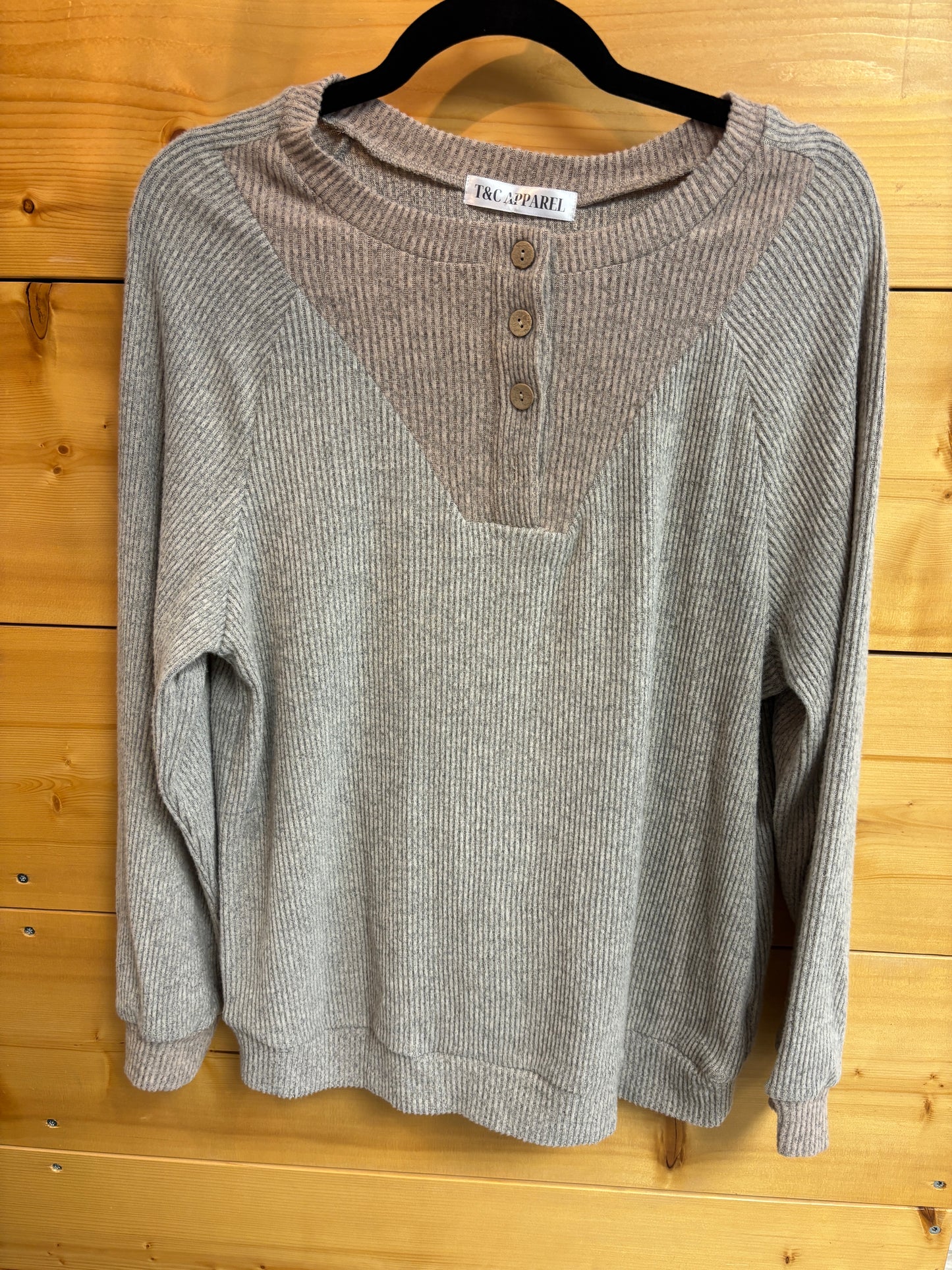 Corded Pullover - Taupe