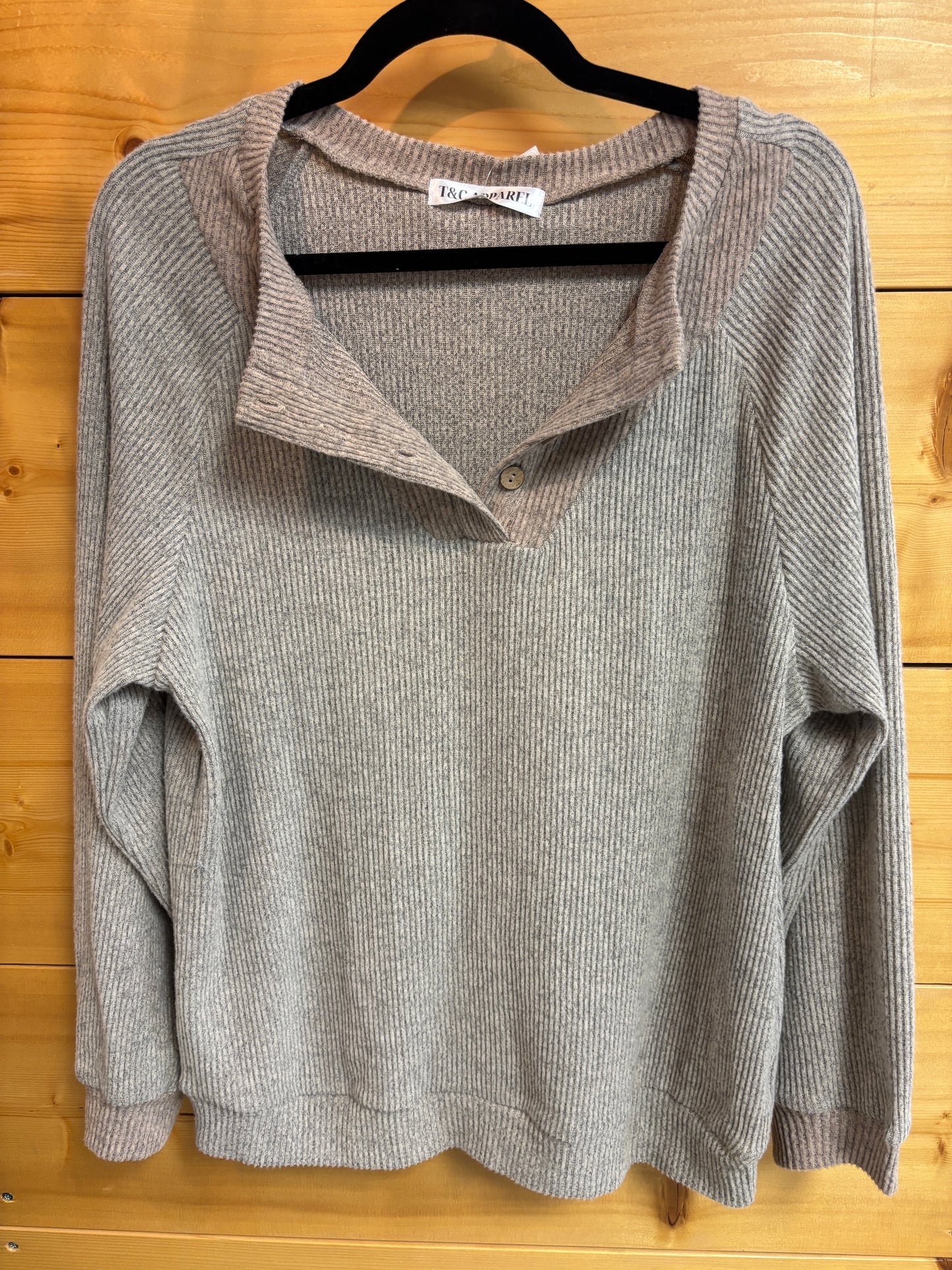Corded Pullover - Taupe