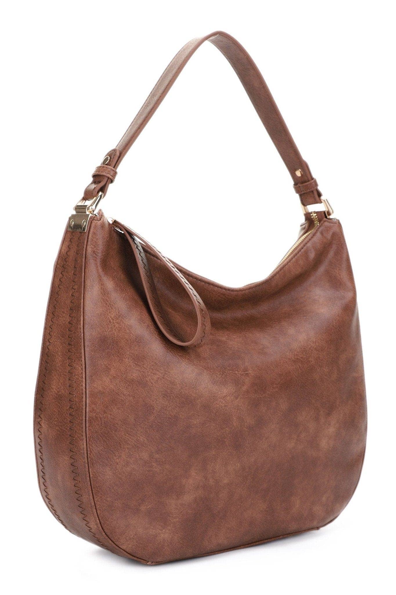 Zane Minimalistic Hobo Bag | Taupe