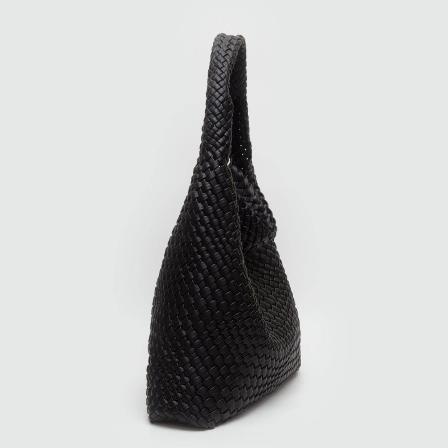 Tiara Woven Hobo Tote Bag With Pouch | Gray