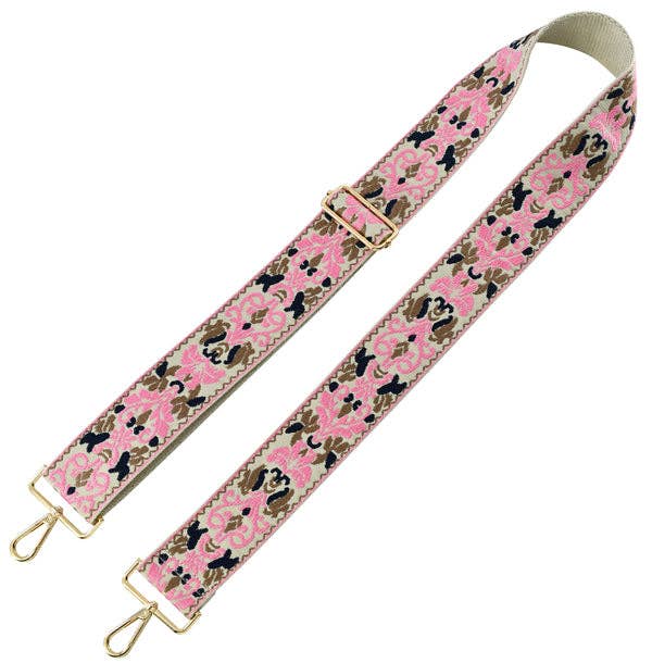 Boho Adjustable Women's Handbag Guitar Strap | Tan + Black