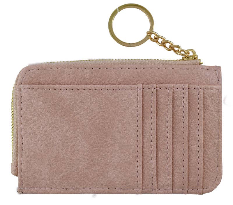 Small But Big Faux Leather Card Holder Wallet | Mauve