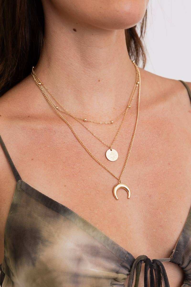 Moon Knight Layered Gold Necklace π