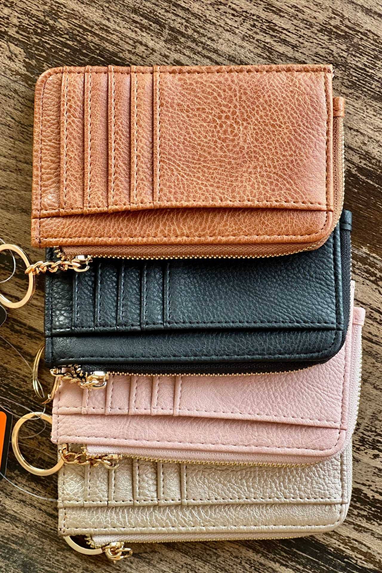 Small But Big Faux Leather Card Holder Wallet | Mauve