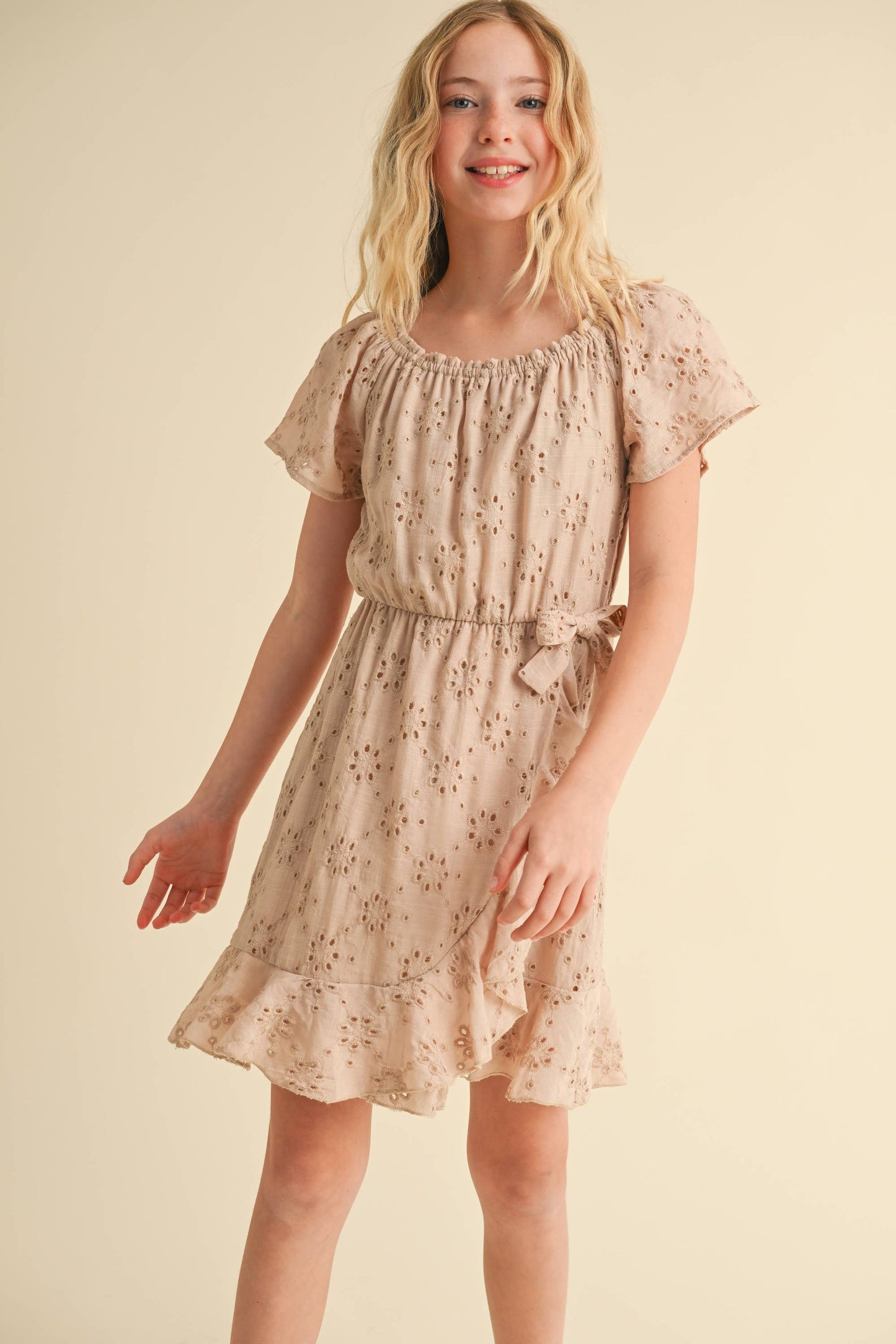Delilah Tween Faux Wrap Dress