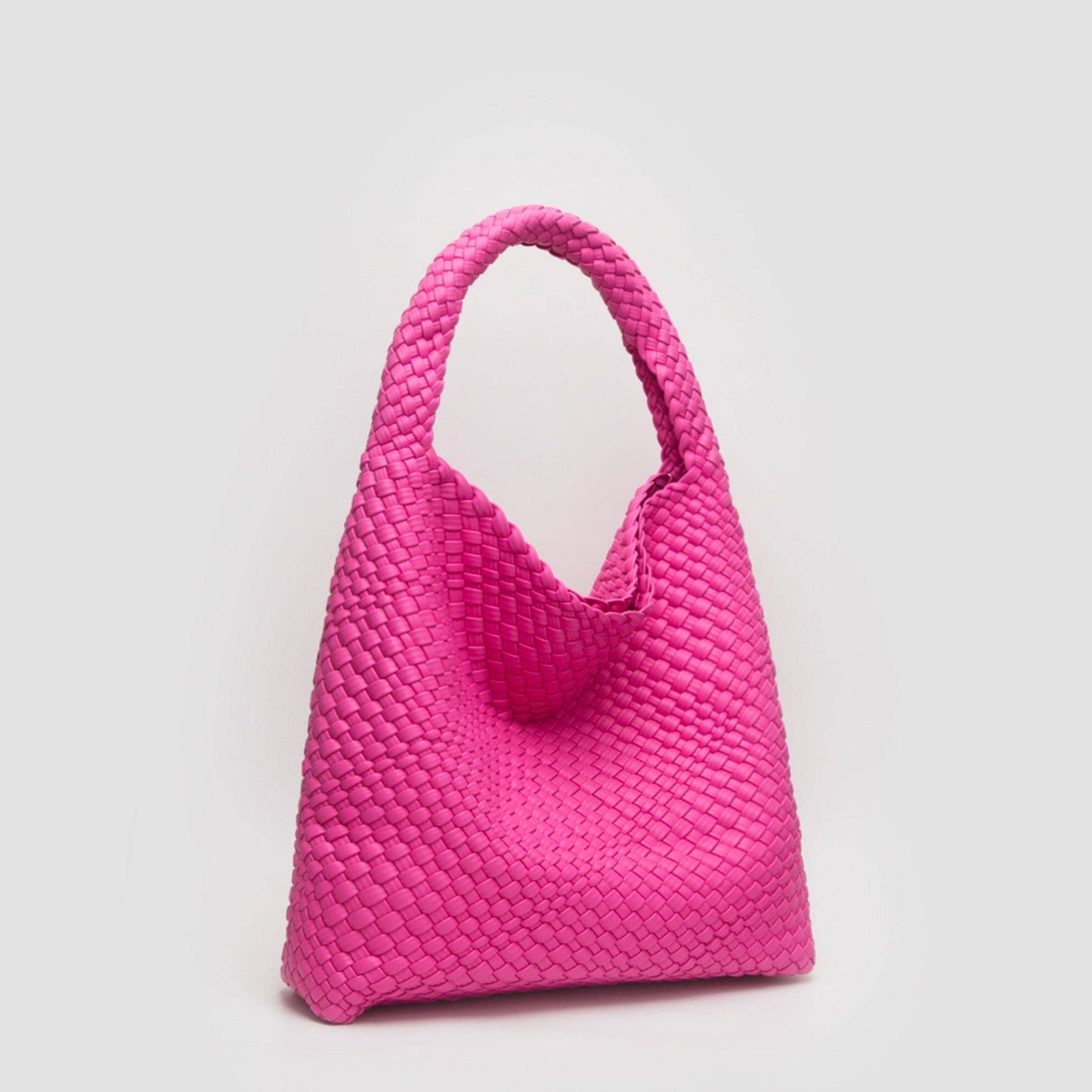 Tiara Woven Hobo Tote Bag With Pouch | Tan