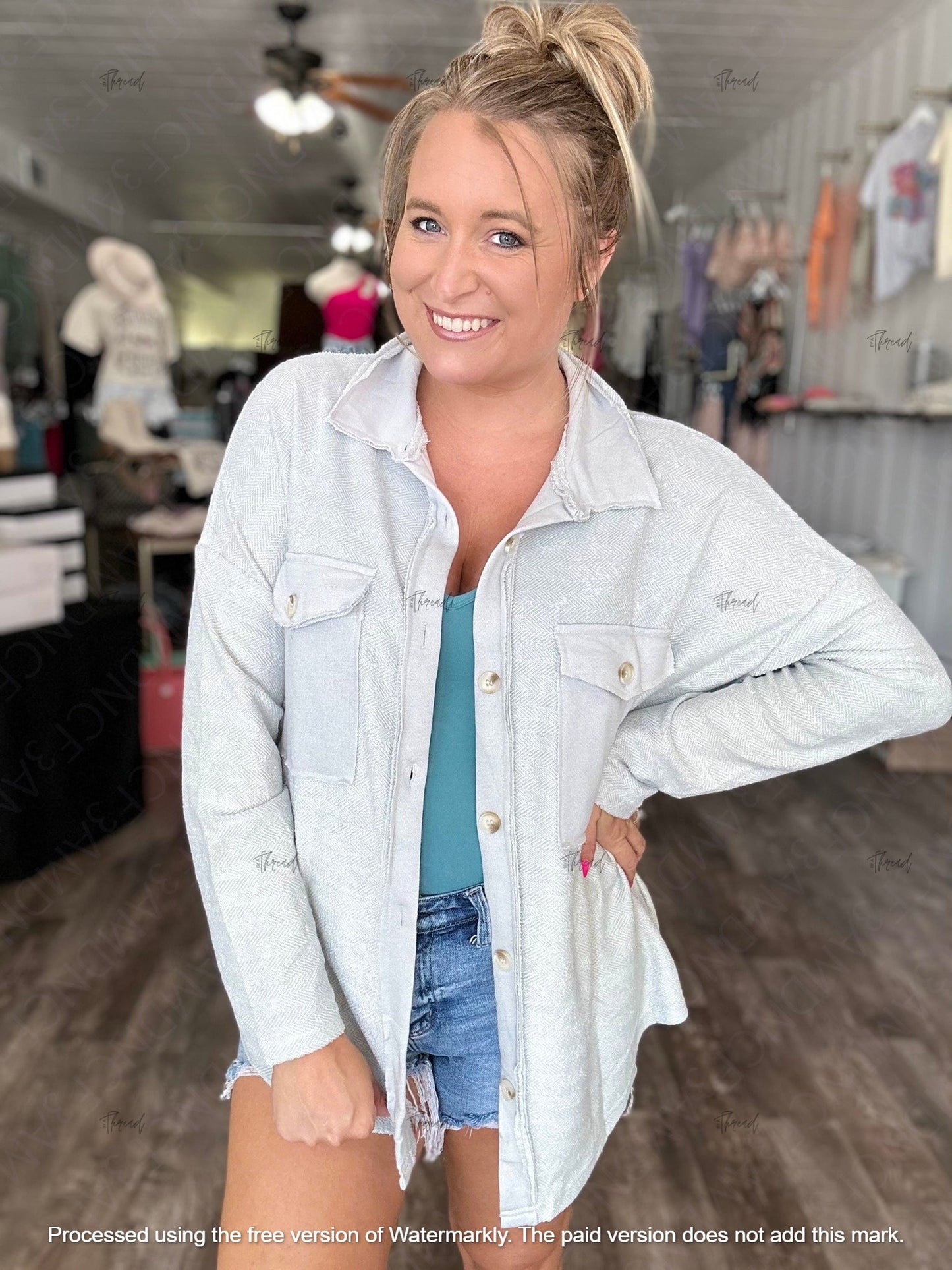 The Perfect Sweater Shacket - Gray