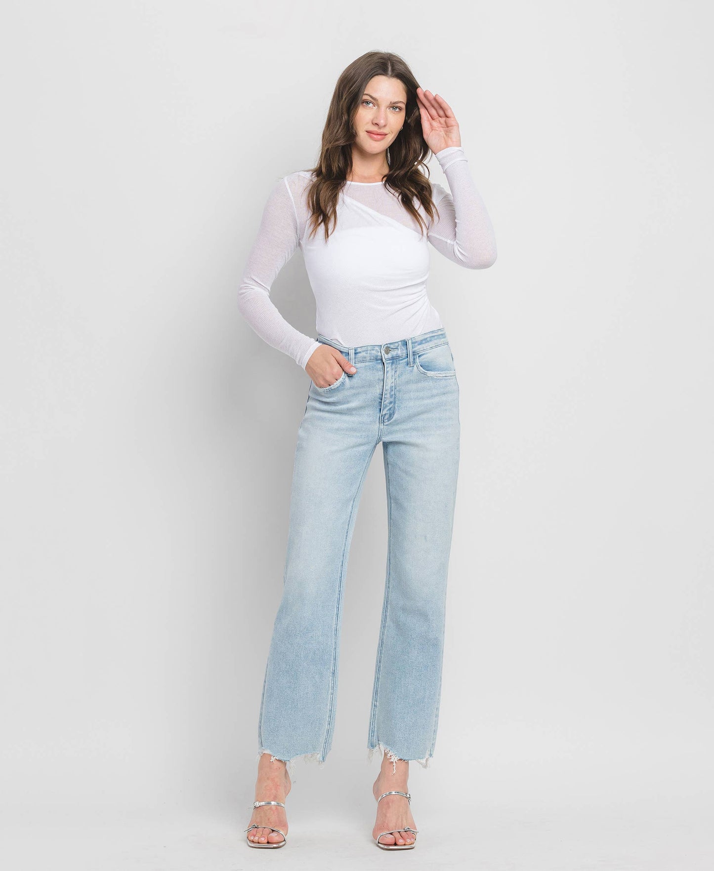 Vervet Meritorious High Rise Slim Wide Jeans