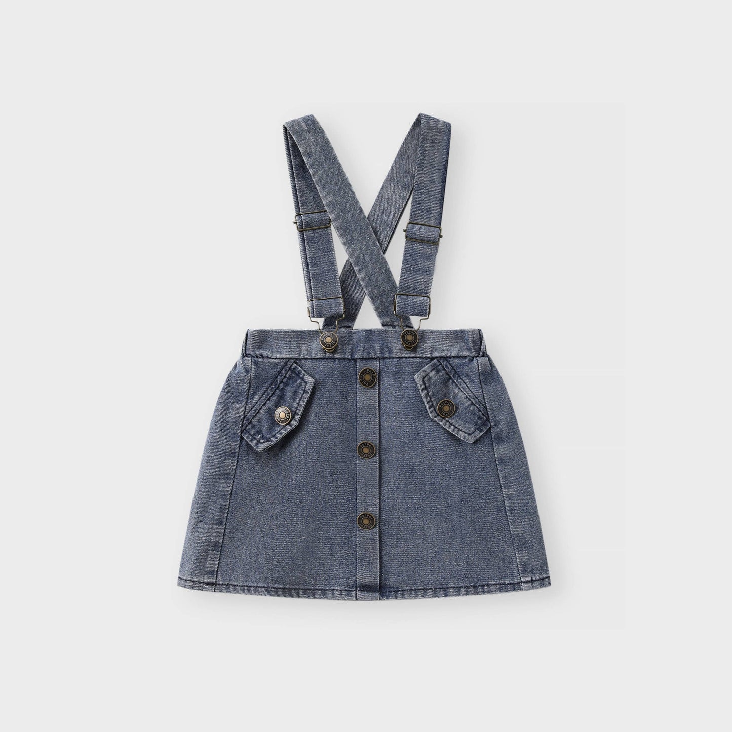 Polly Denim Overalls Set