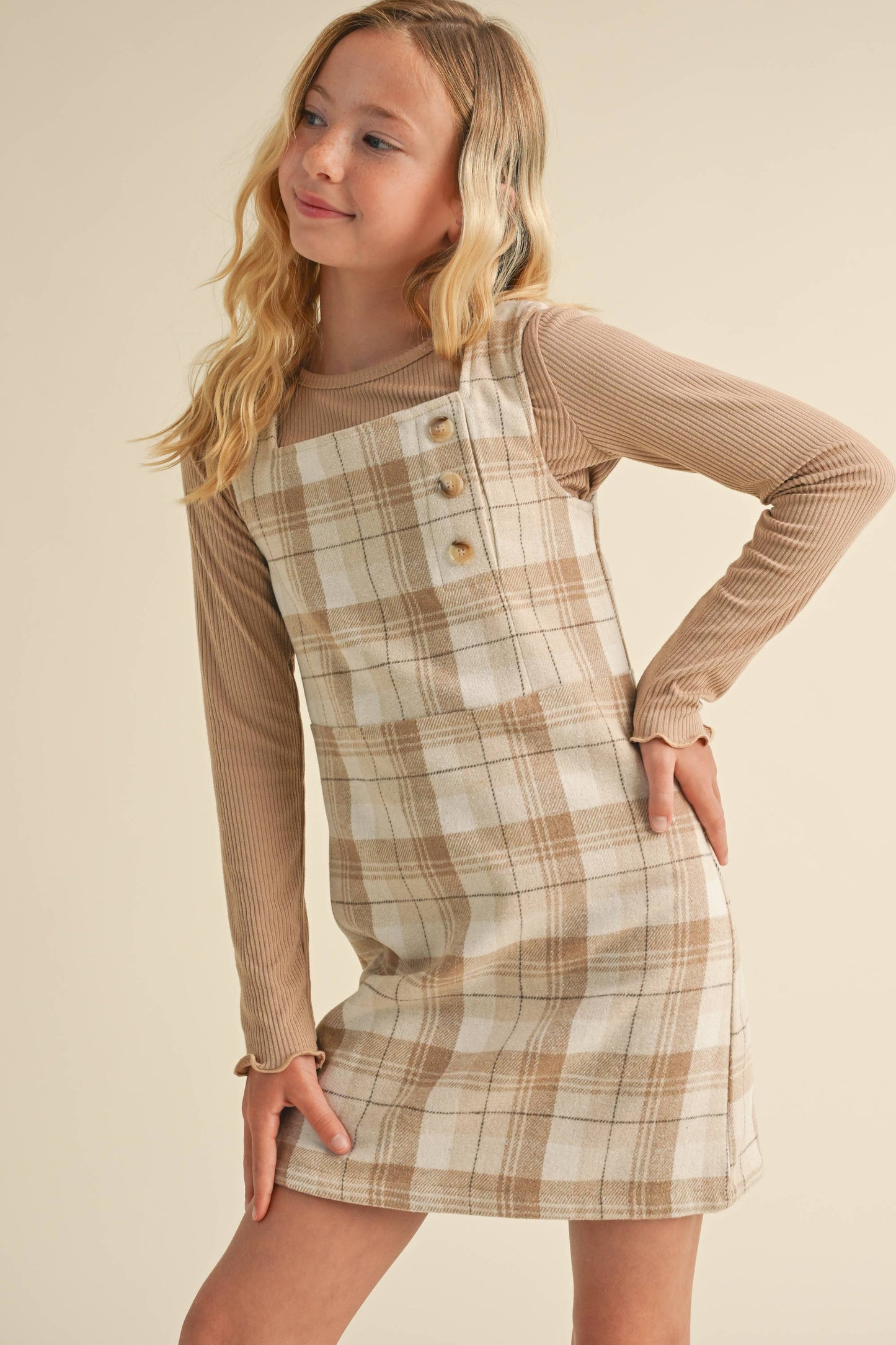 Phoebe Girls Plaid Sheath Dress | Tween 7-12