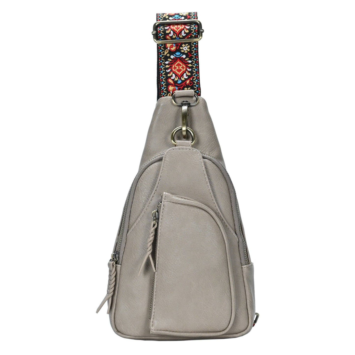 Zoey Boho Sling Bag with Guitar Strap | Green