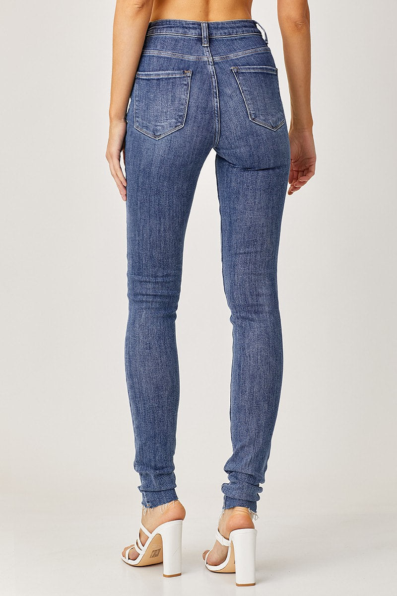 Risen High-Rise Long Inseam Crossover Skinny