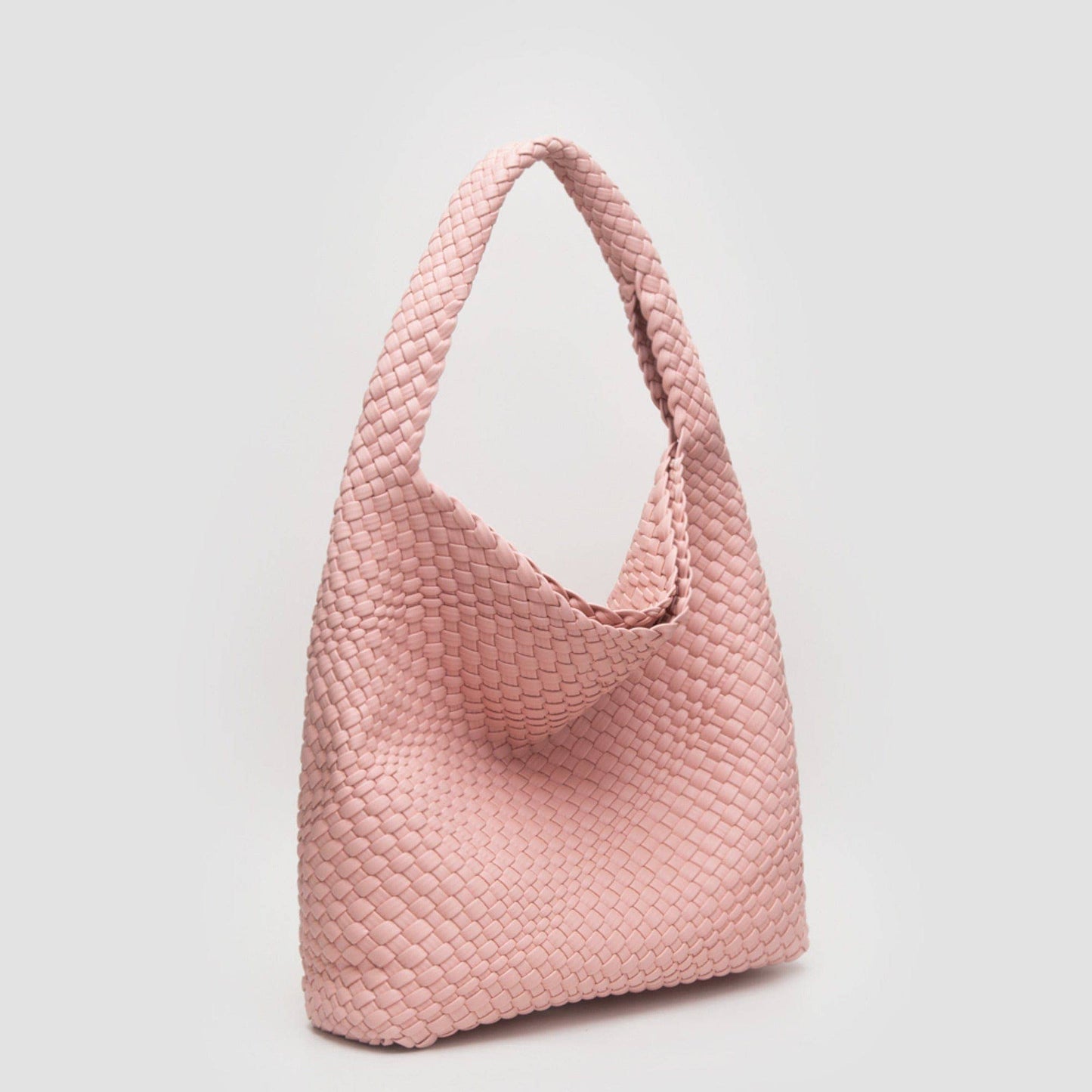 Tiara Woven Hobo Tote Bag With Pouch | Tan