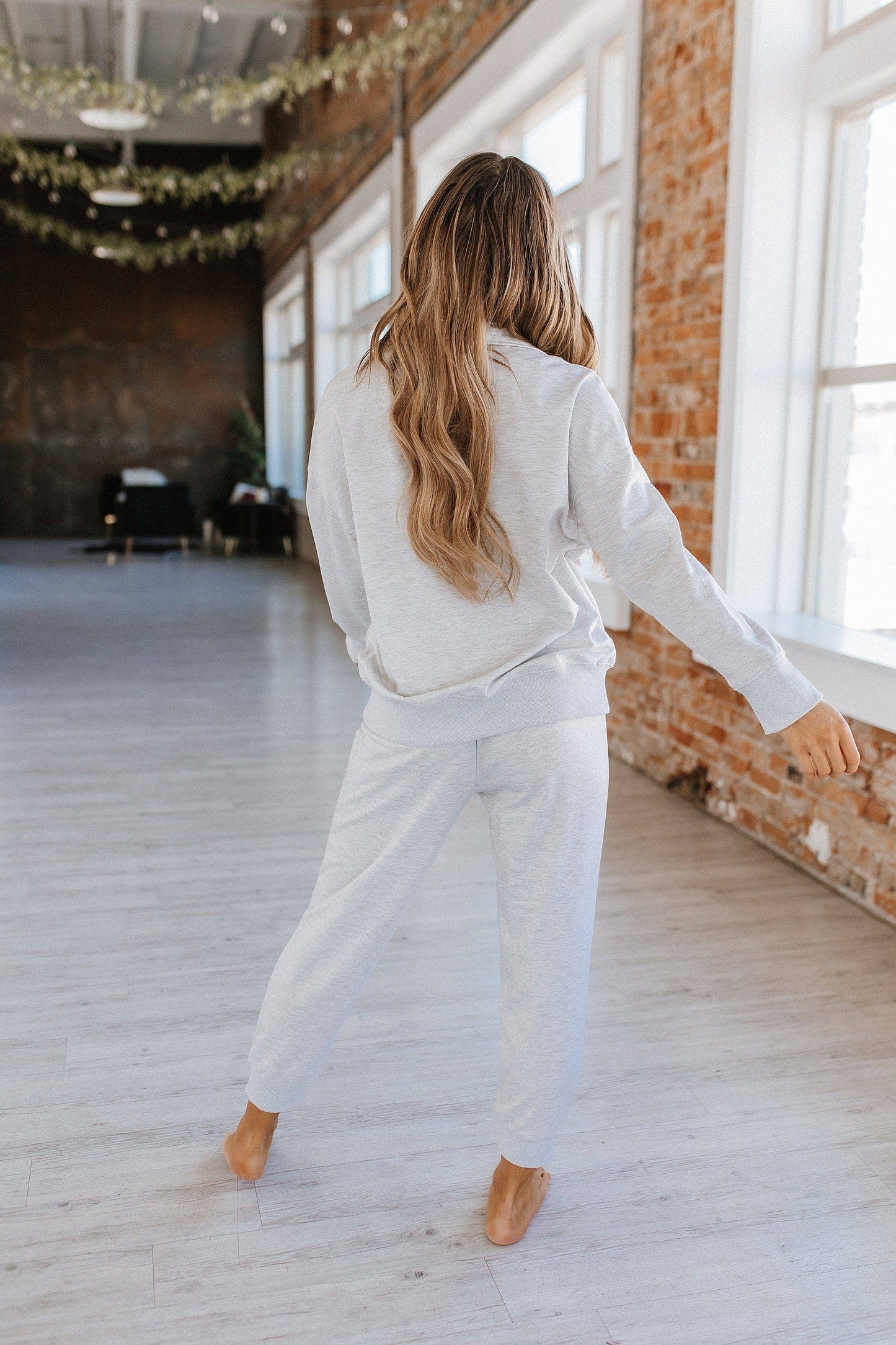 Alison Half Zip Loungewear Set | S-XL - Gray