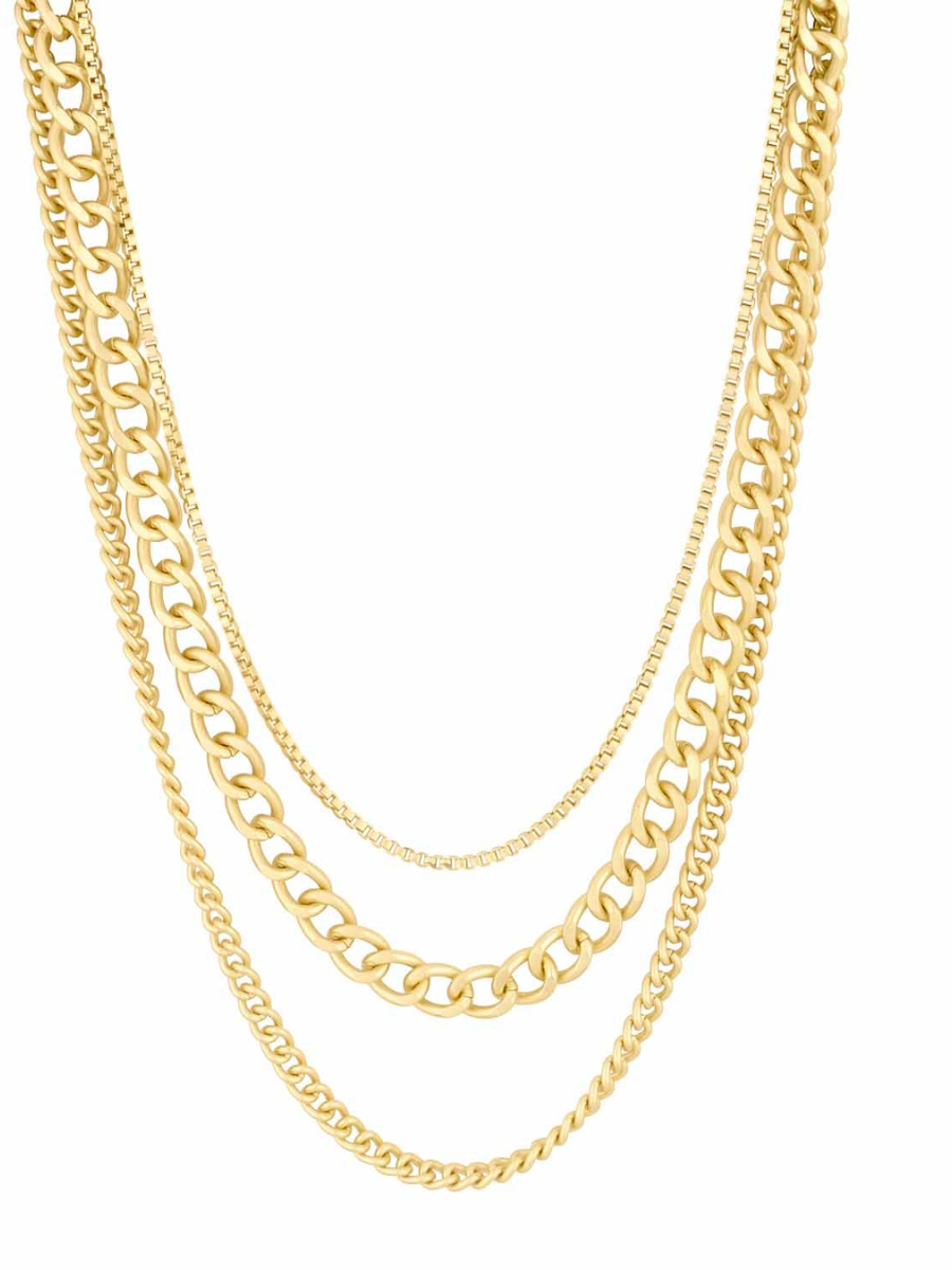 Wrenlee Necklace: MATTE SILVER