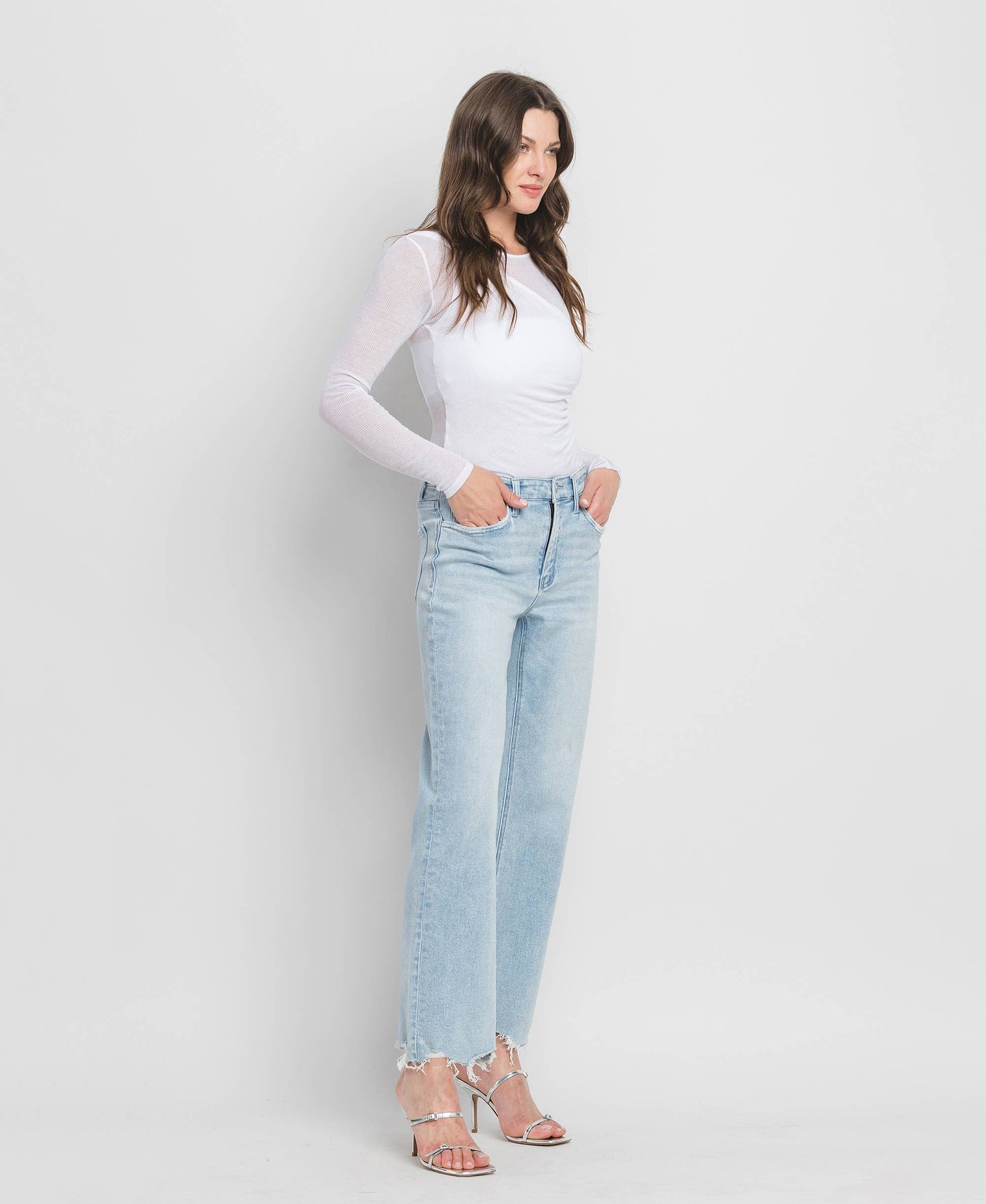 Vervet Meritorious High Rise Slim Wide Jeans