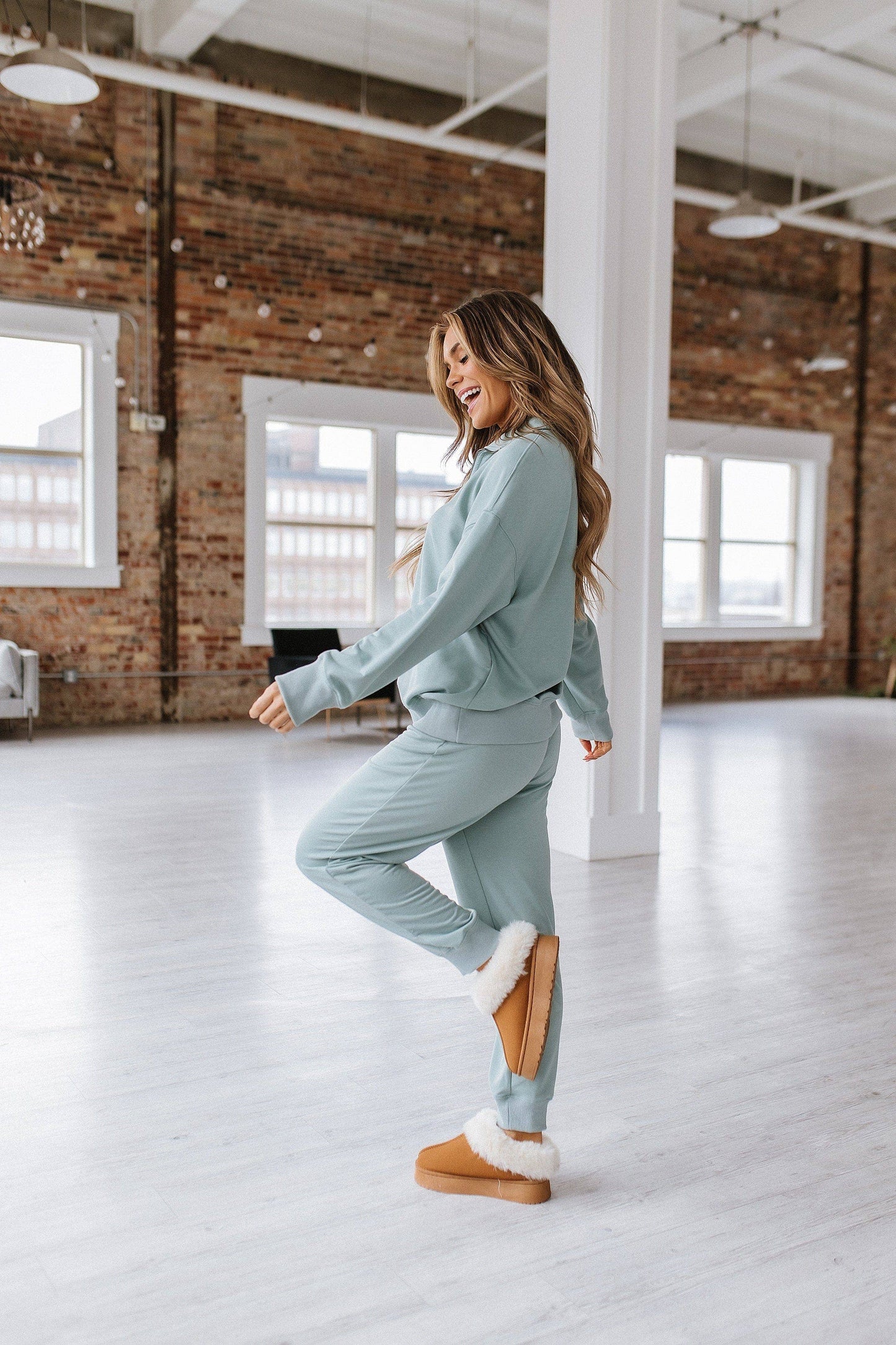 Alison Half Zip Loungewear Set | S-XL - Gray