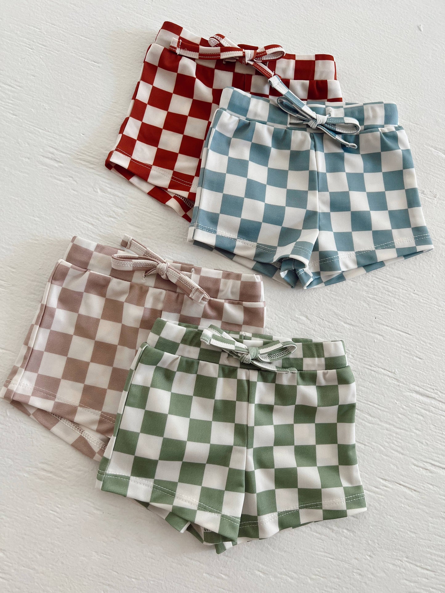 Riviera Swim Short -Checkerboard