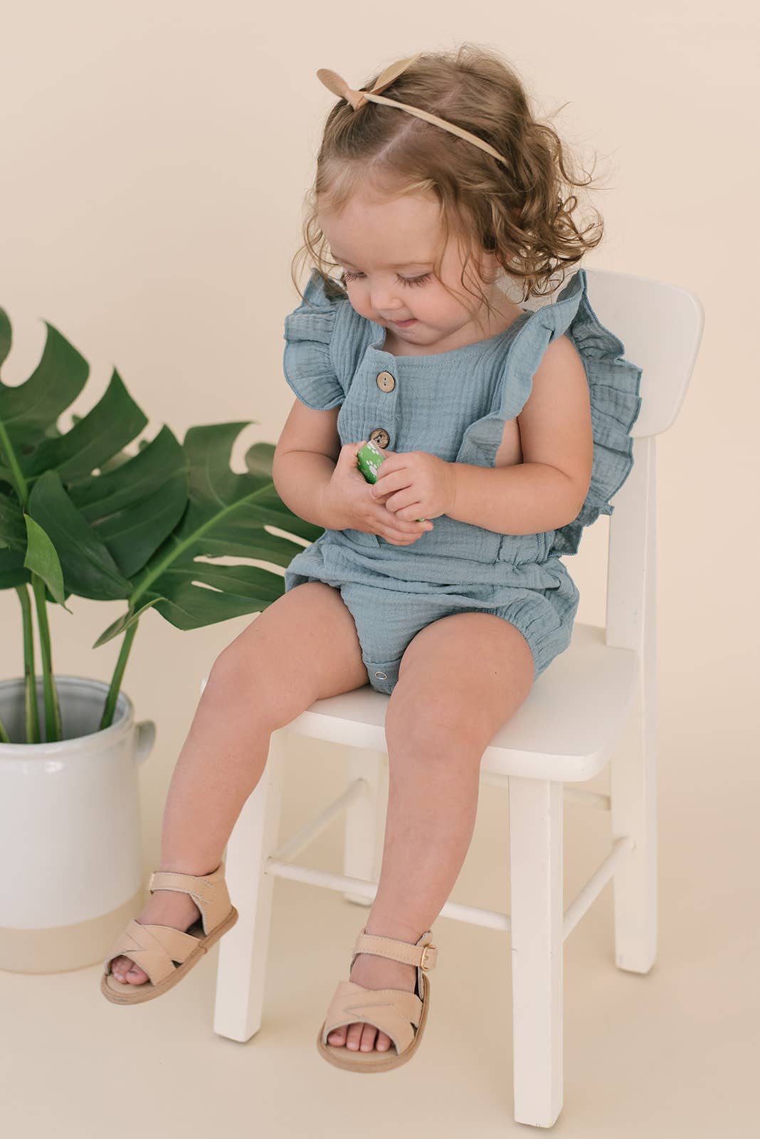 Tully Tan Split-Soled Leather Baby Sandals