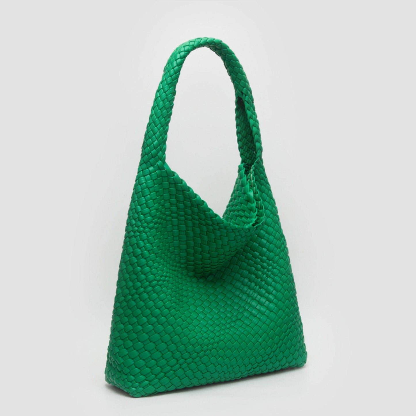 Tiara Woven Hobo Tote Bag With Pouch | Tan