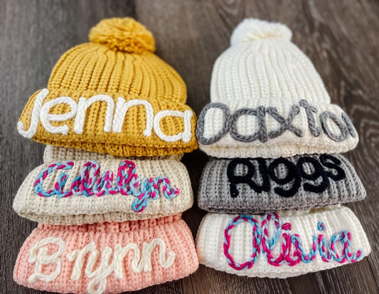 PREORDER: Custom Rope Embroidered Pompom Hat 10.13.25