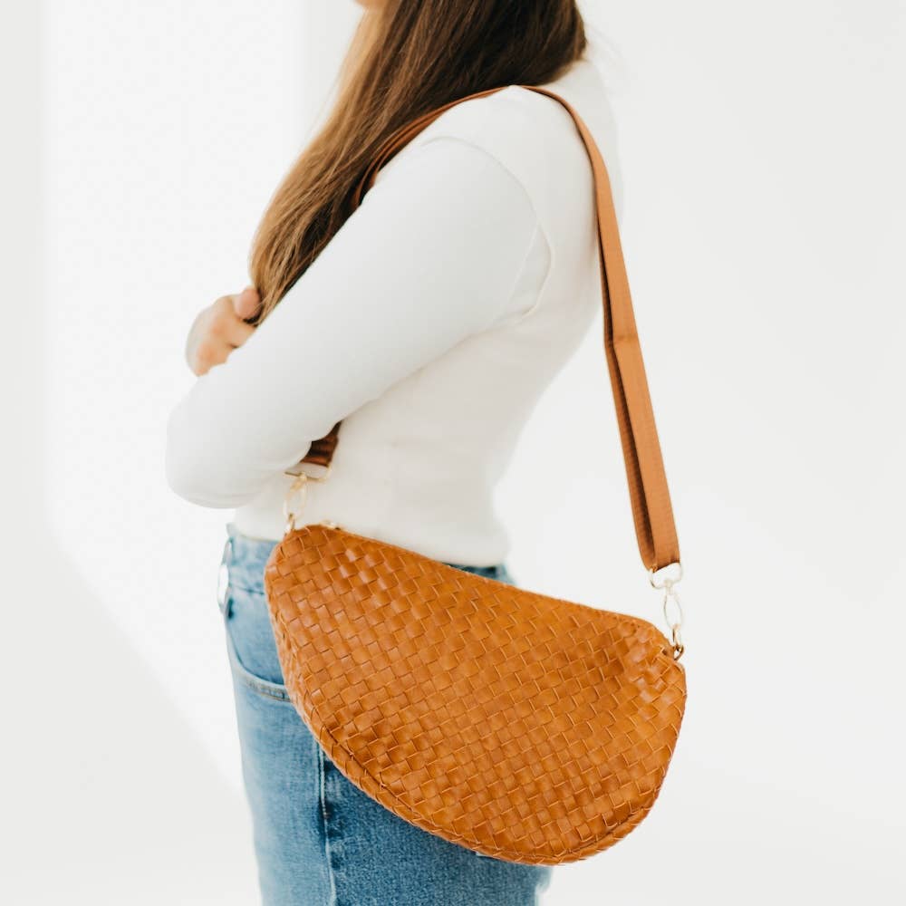 Romee Woven Saddle Bag | Black