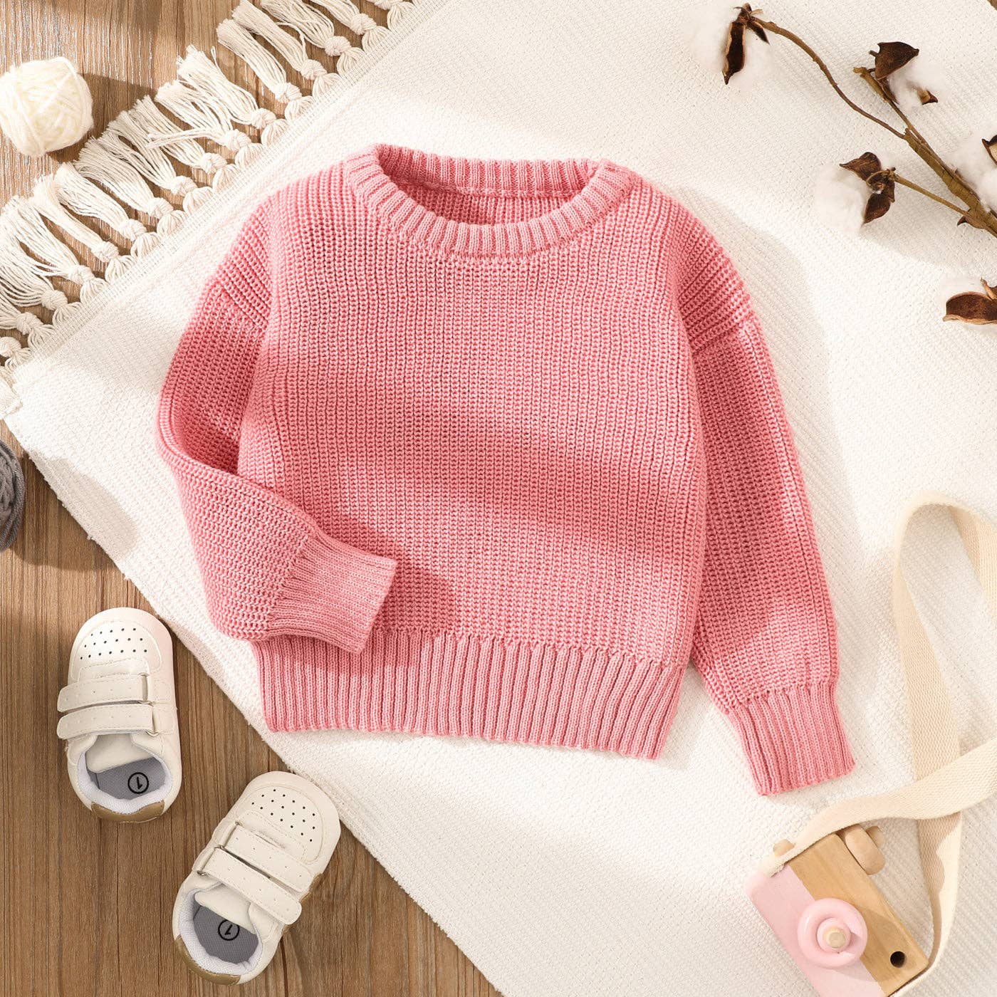 Basic Knit Pullover - Pink