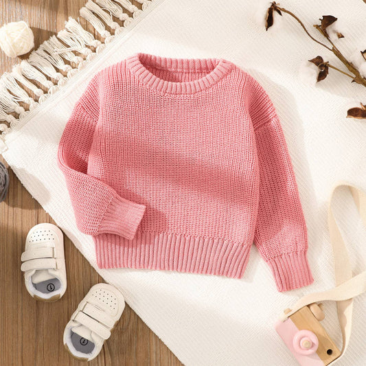 Basic Knit Pullover - Pink