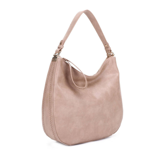 Zane Minimalistic Hobo Bag | Taupe