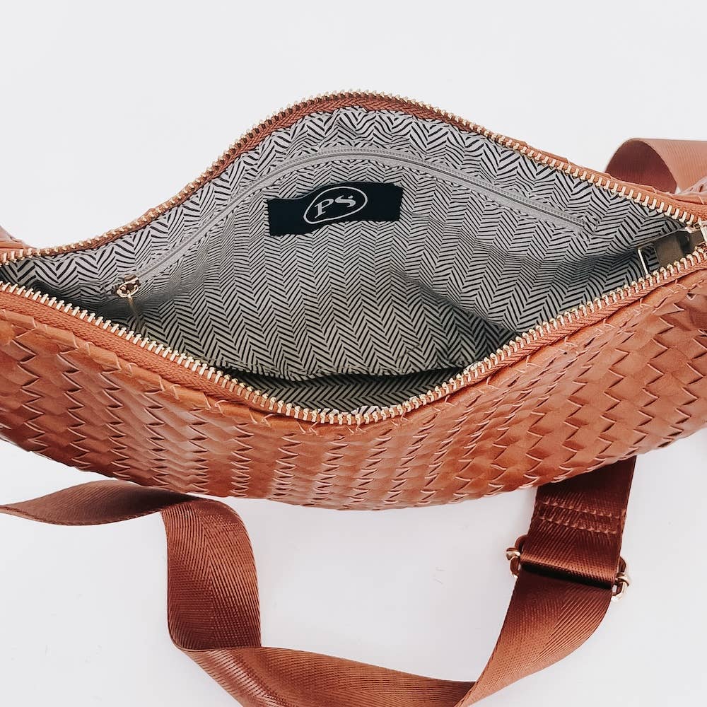 Romee Woven Saddle Bag | Black