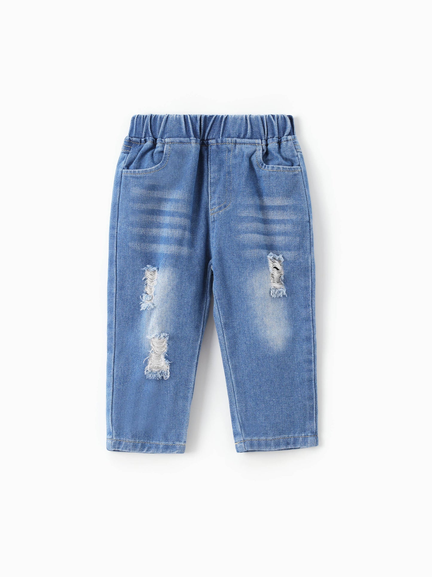 Sutton Unisex Baby Basic Ripped Denim Jeans