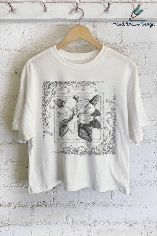 Magnolia Long Crop Top - Natural