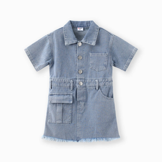 Dolly Denim Dress | Light Blue