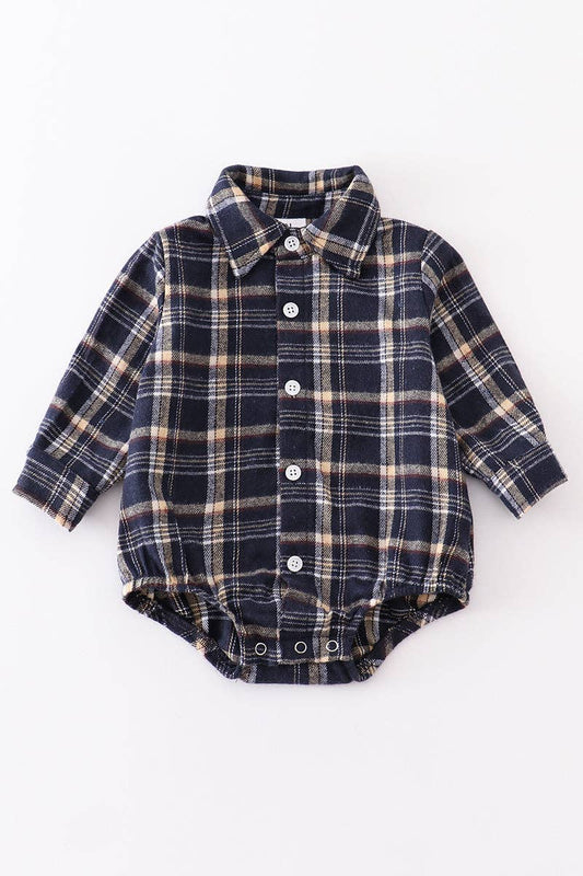 Nathaniel Navy Romper