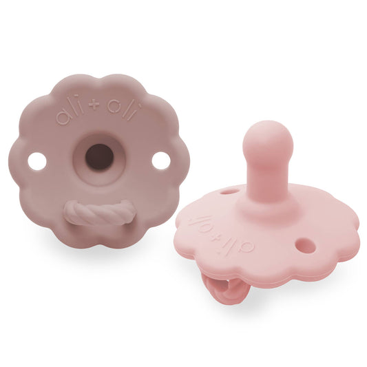 Pacifier Set Flower | Blush + Pink