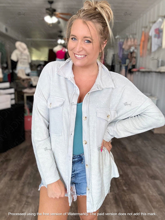 The Perfect Sweater Shacket - Gray