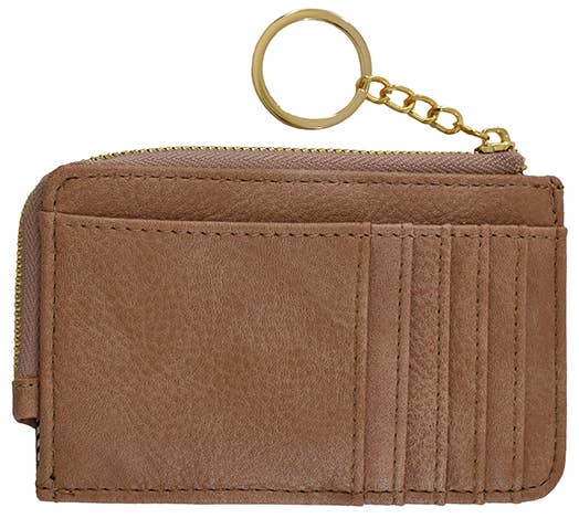 Small But Big Faux Leather Card Holder Wallet | Mauve