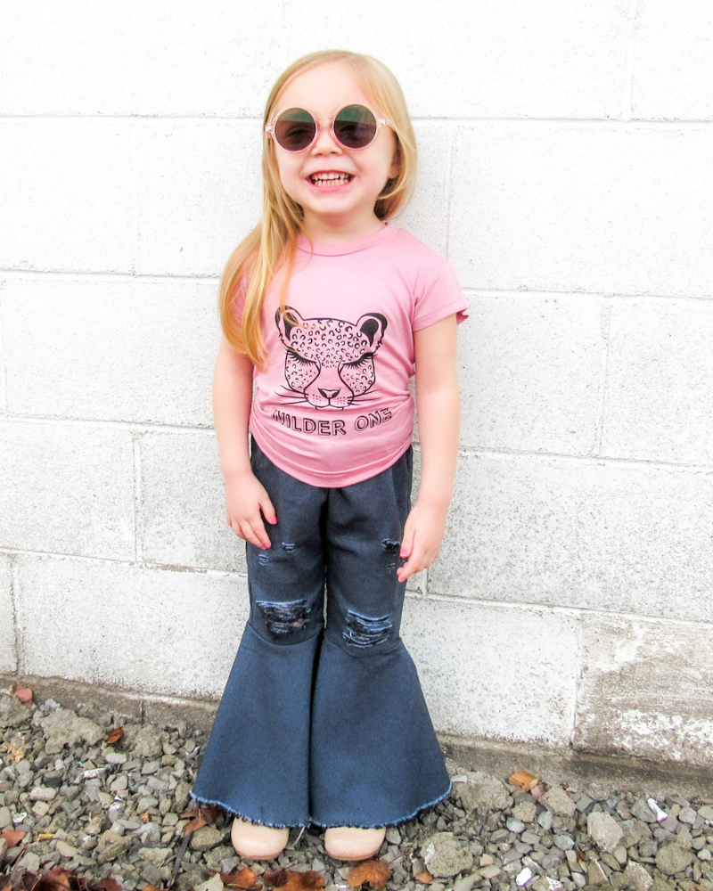Barbie Denim Bell Bottoms | Dark Denim