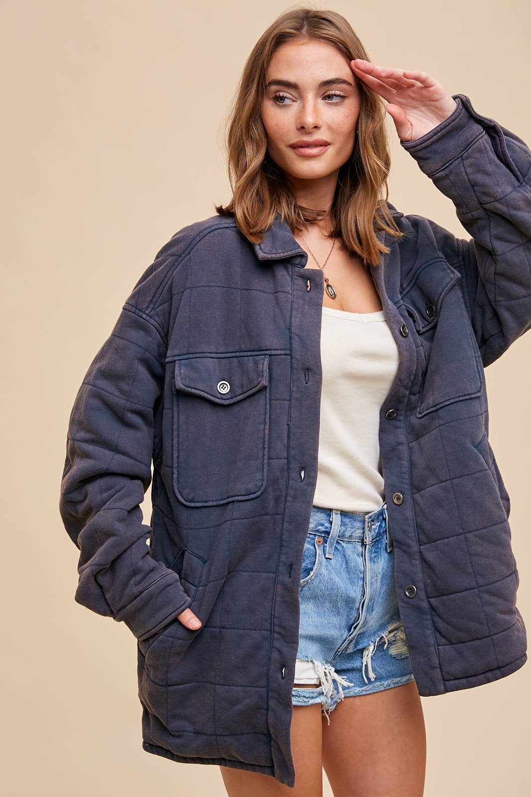 Opal Oversized Thick Quilted Jacket