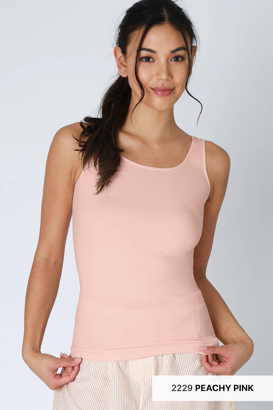 Plain Jersey Tank Top | White