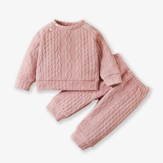 Kam Long-Sleeve Knit Set | Pink