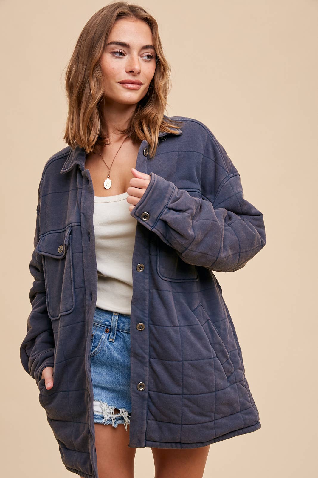 Opal Oversized Thick Quilted Jacket