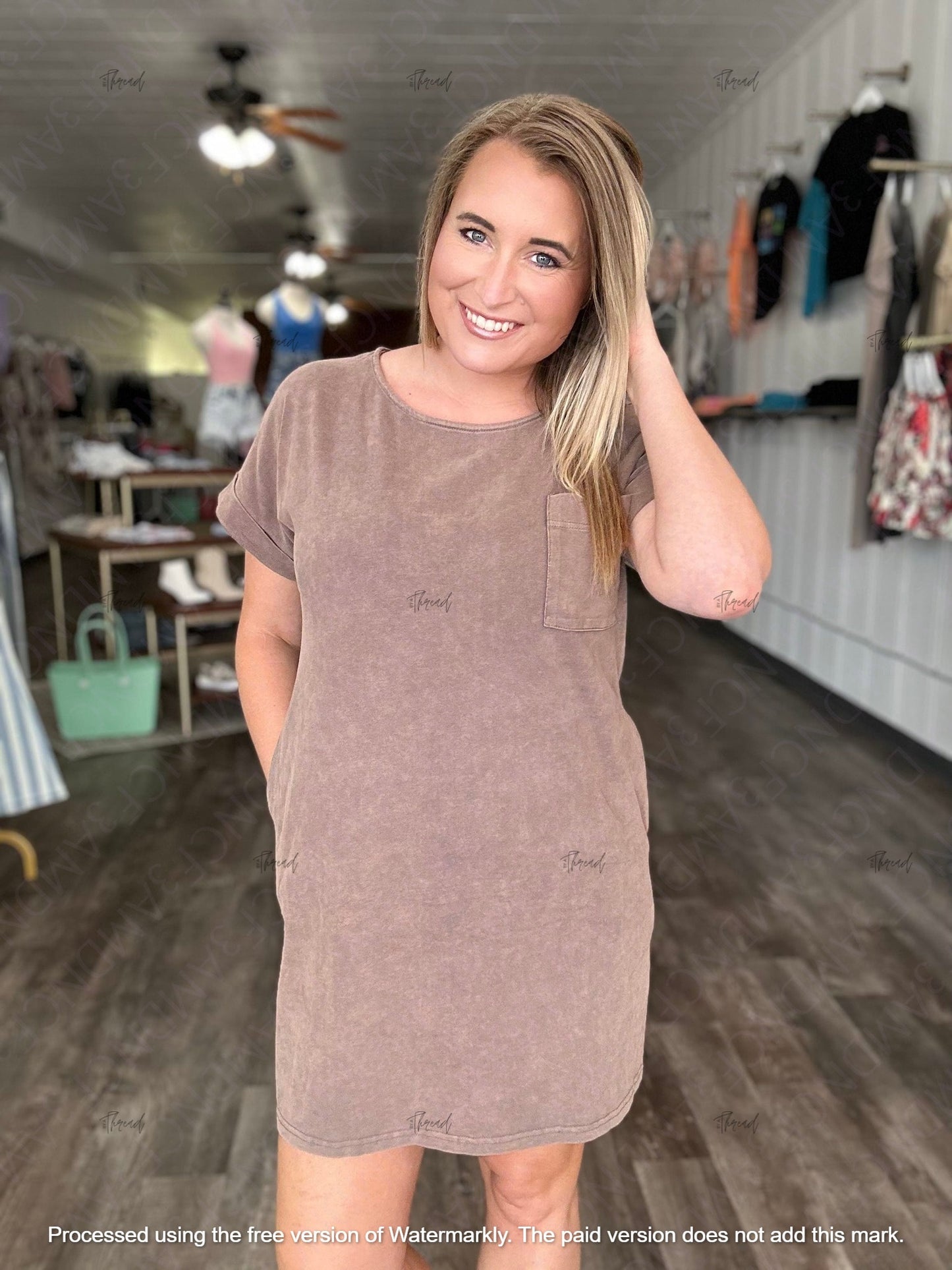The Valery Mineral Washed Cotton Dress