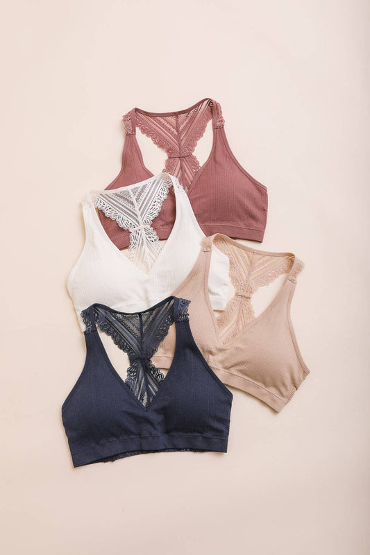 Lace Racerback Bralette | Ivory