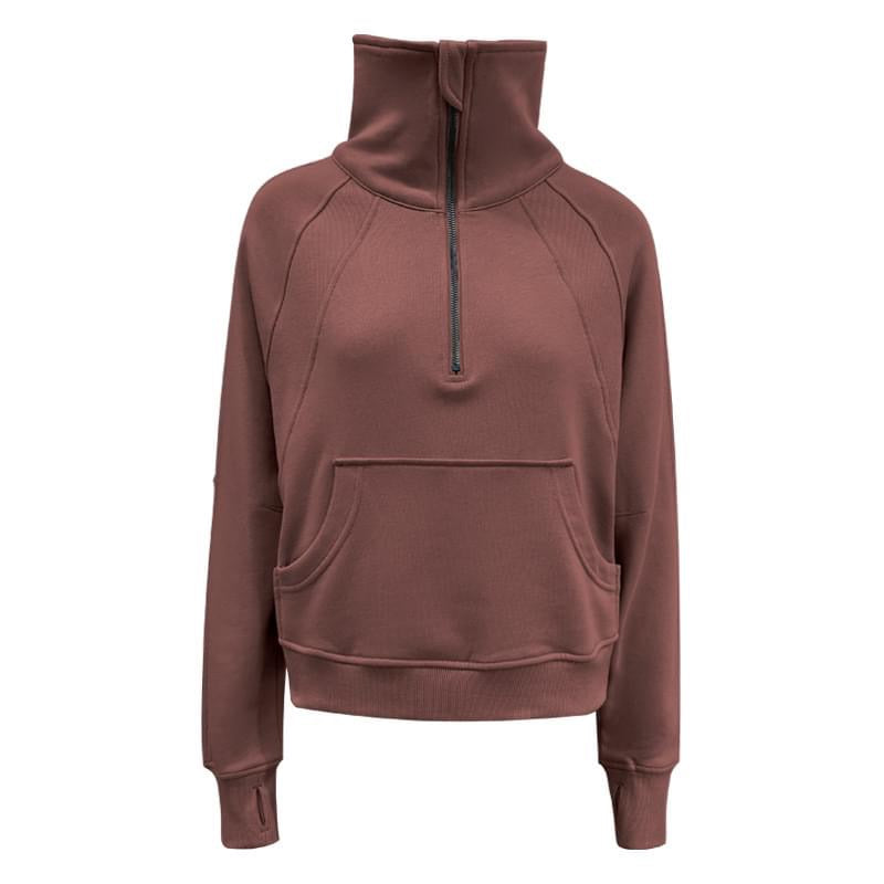 The Maeve Quarter Zip Pullover - Auburn