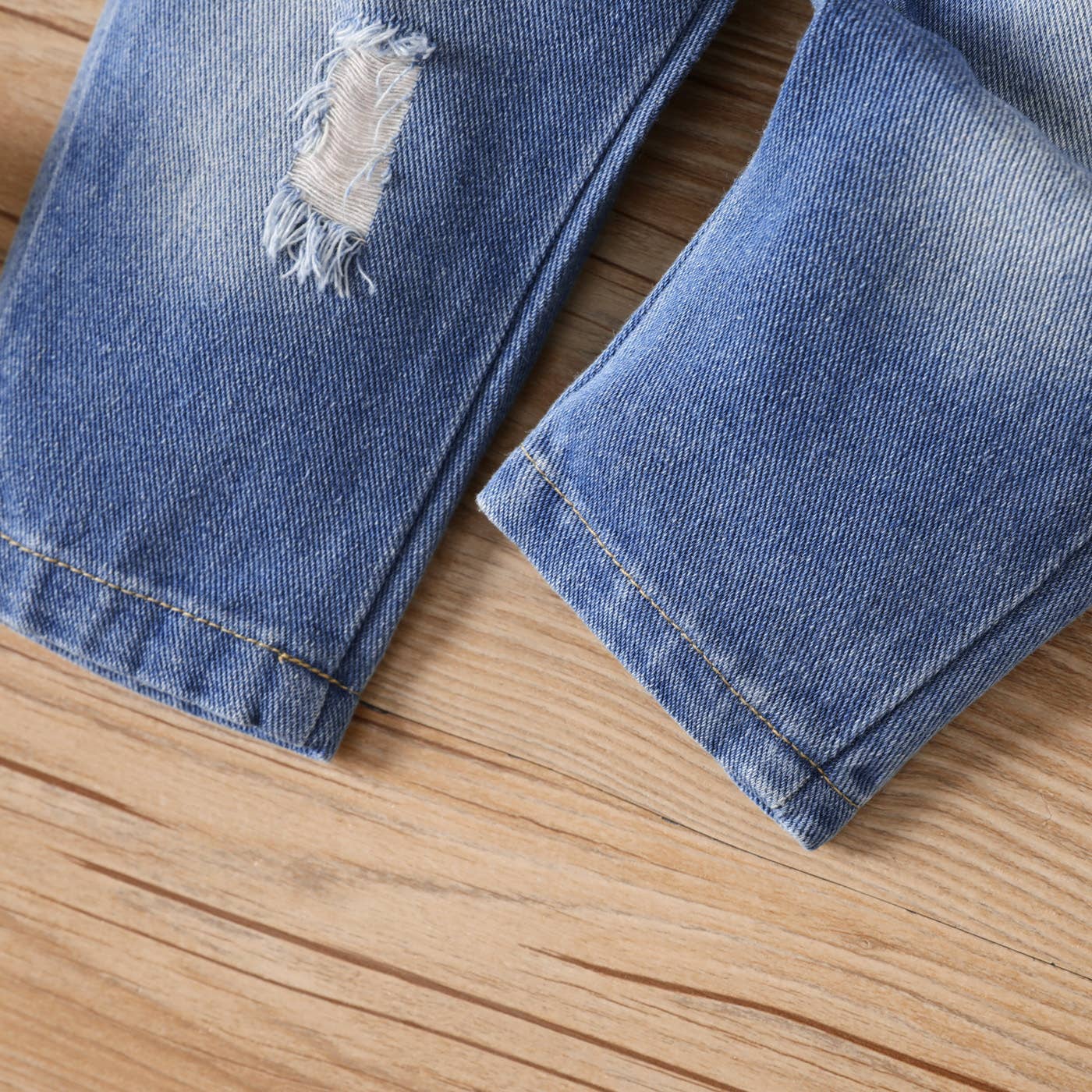 Sutton Unisex Baby Basic Ripped Denim Jeans