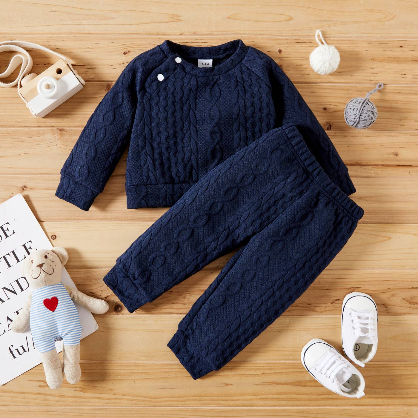 Kam Long-Sleeve Knit Set | Pink
