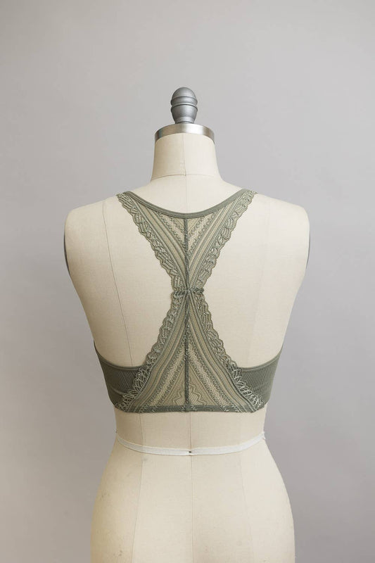 Lace Racerback Bralette | Sage