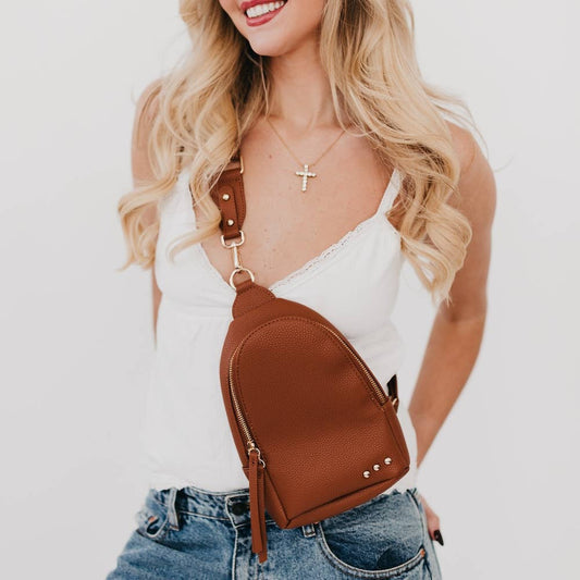 Adventure Awaits Sling Bag | Brown