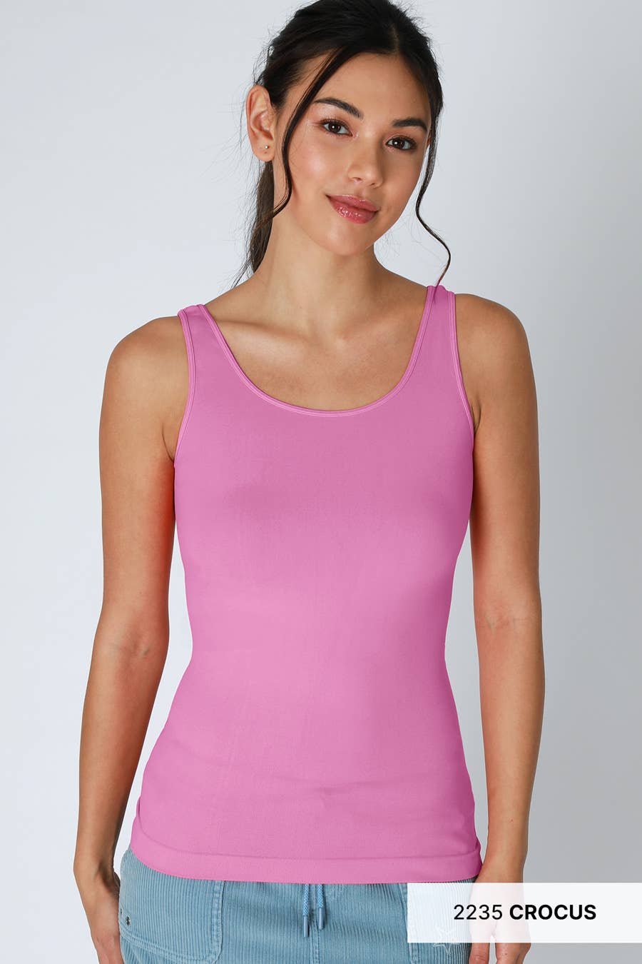 Plain Jersey Tank Top | White